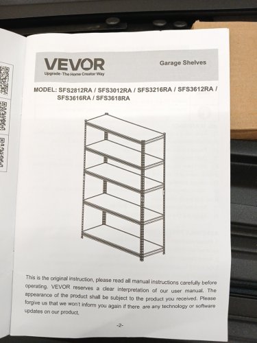 5 Tier Adjustable Storage Shelves - 71" x 36" x 12" - 3000lbs cap - Black/Brown (Model: SFS3612RA) image 8