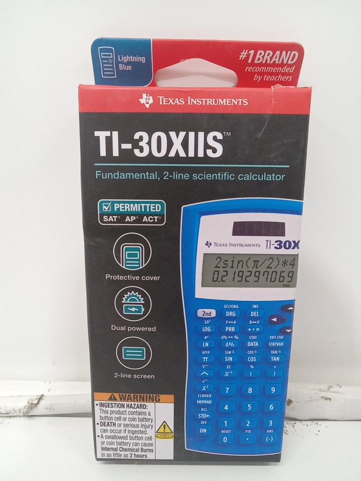 texas instruments fundamental scientific calculator - 2-line display - TARGET BLUE / LIGHTNING BLUE (model: TI-30XIIS) image 4