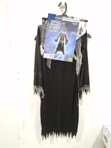 2PC BOYS PARTYHOLIC ZOMBIE REAPER COSTUME - OSFM - BLACK image 2
