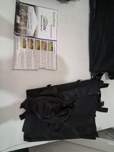 GOUTIME EZ POP UP CANOPY TENT GAZEBO with WHEELED CARRYING BAG - 10FT x 10FT - BLACK (SW-9637bl) image 5