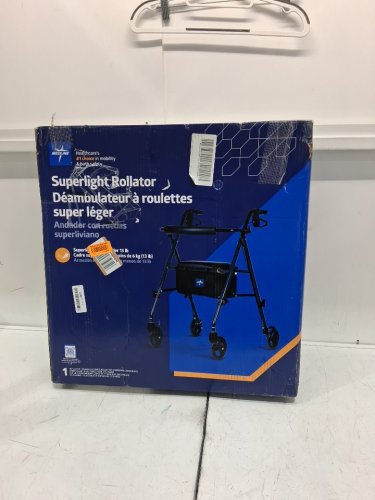 Medline Superlight Aluminum Rollator - 6" Wheels - black (MODEL: MDS86825SLBLK) image 2