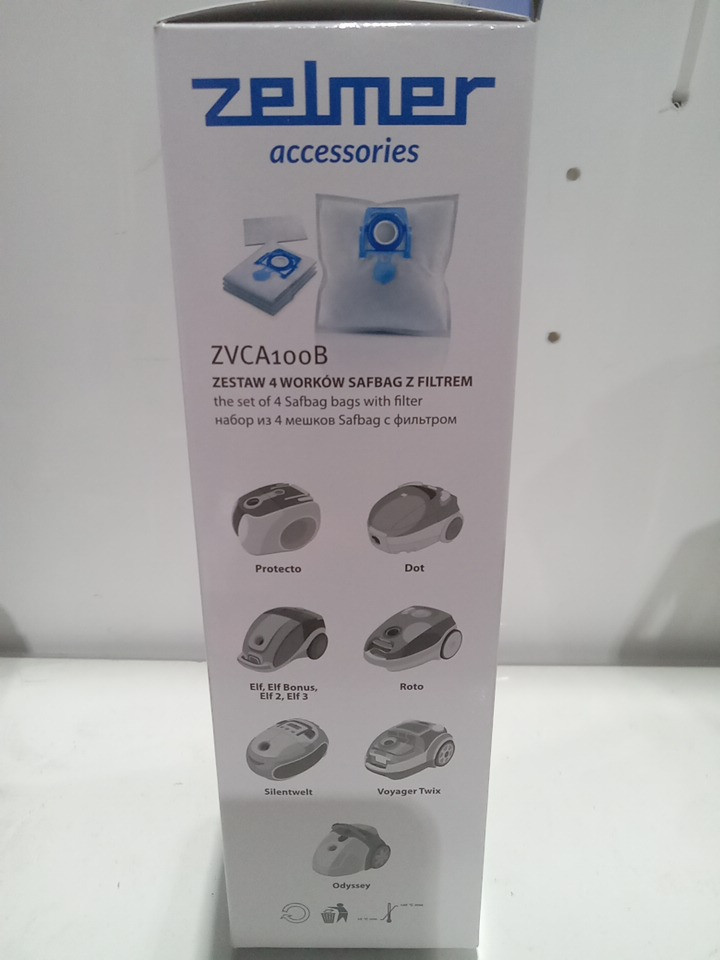 4PK zelmer accessories safbag bags with filter - compatible with various vacuums (model: ZVCA100B) image 3