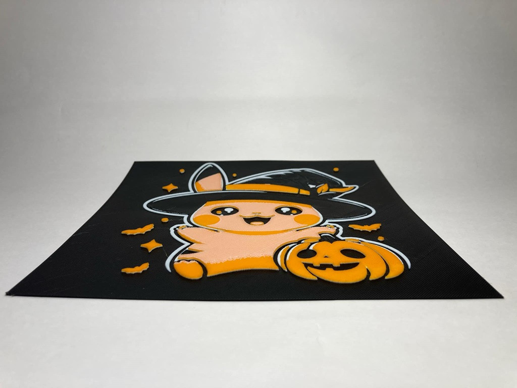 8"x8" 3D Printed - Halloween Pikachu- Pokémon - Textured Photo image 2
