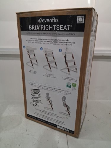 EVENFLO BRIA RIGHTSTEAT MULTISTAGE HIGH CHAIR - COASTAL COFFEE/WHITE (MODEL: HC100112516) image 2