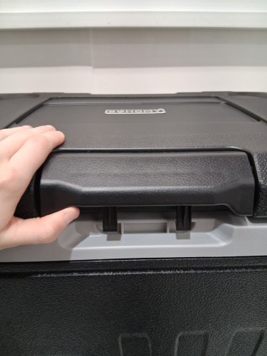 EUHOMY PORTABLE CAR REFRIGERATOR WITH WHEELS - 12V, 35L CAPACITY - BLACK (MODEL: CF003-35BL-caeh) image 4