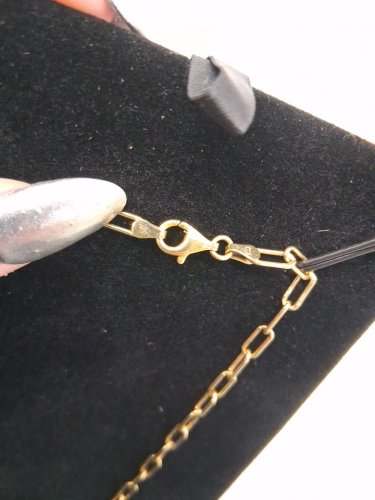 womens miabella paperclip link chain necklace -gold/ s925 sterling silver made in Italy image 2