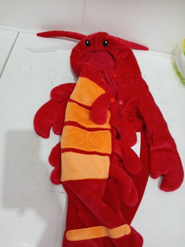 TODDLER LUCKY LOBSTER BUNTING COSTUME - 0-6 MONTHS - RED ORANGE image 2