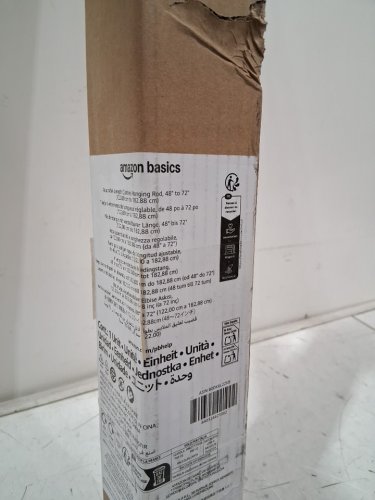 Amazon Basics Adjustable Length Clothes Hanging Rod with wall drill holes - 48" to 72" - chrome (model: ‎GAR-48-72-CHR) image 3