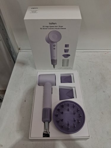 laifen se high speed hair dryer with 3 nozzle attachments- purple (MODEL: 1876543) image 2