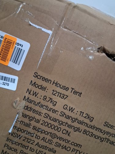 VEVOR pop up Screen House Tent - 10ft x 9.8ft - beige - (model:121137) image 3