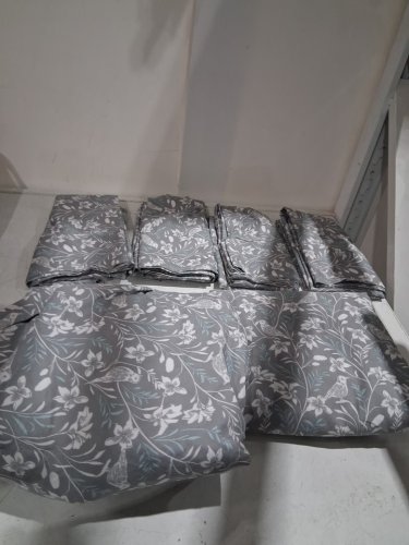 6pc South Point Home Fashions ERNESTO TILE PRINTED MICROFIBER sheet set - fitted sheet / flat sheet / 4 pillow cases - KING - GREY (style: 1703335) image 3