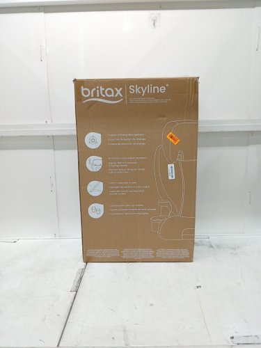 BRITAX SKYLINE 2-STAGE BELT-POSITIONING BOOSTER CAR SEAT WITH 2-LAYER IMPACT PROTECTION - 40-120LB CAPACITY - DUSK/BLACK (MODEL: E1C249H) image 2