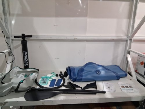 FUNWATER INFLATABLE STAND UP PADDLE BOARD - 10FT - BLUE AND WHITE image 2