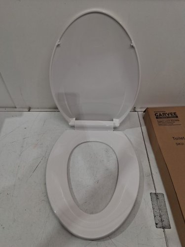 Garvee elongated soft close easy clean plastic toilet seat - 19" - white (model: pho_11gxk800) image 3