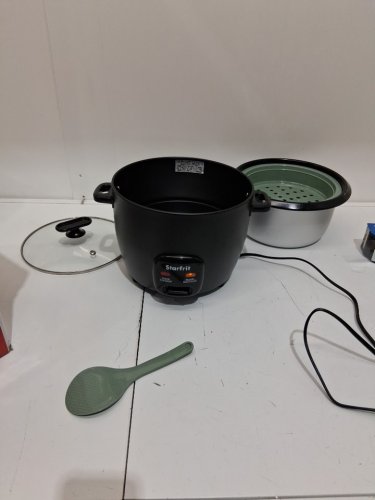 Starfrit Electric Rice Cooker with strainer and ladle- 10 Cups - 400W - BLACK image 3
