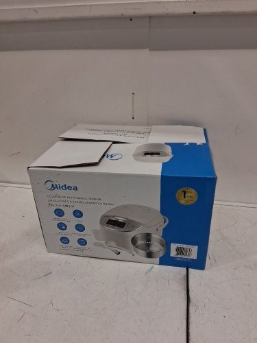 MIDEA LOW SUGAR FUNCTION RICE COOKER WITH STAINLESS STEEL STEAMER - 6 CUP - WHITE (MODEL: 1993090/ MRC300DTCPW)) image 2