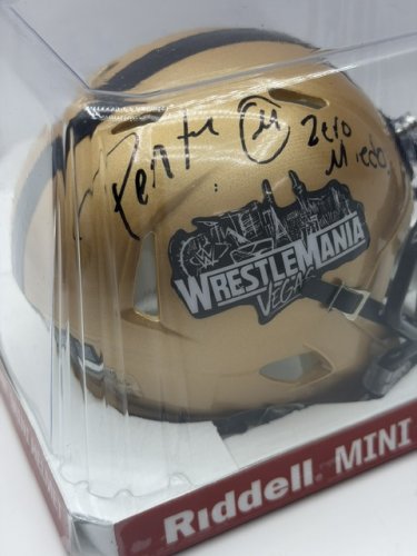 1/1 WWE SIGNED PENTA PERSONAL INSCRIPTION WRESTLEMANIA VEGA 42 MINI RIDDEL FOOTBALL HELMET #1/1 LIMITED EDITION image 6
