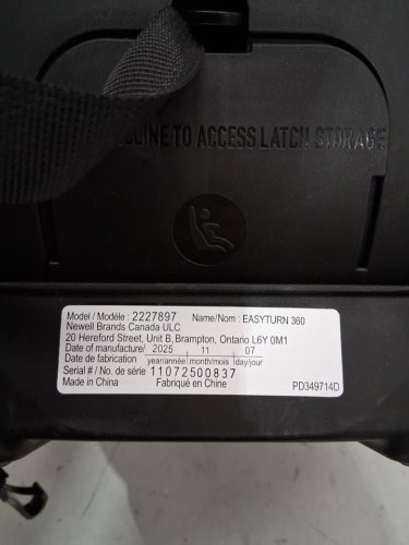 GRACO EASYTURN 360 2-IN-1 CONVERTIBLE CAR SEAT - CYRAN BLACK/GREY (MODEL: 2227897) image 5