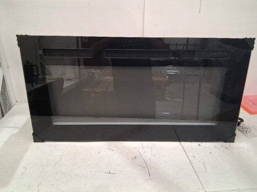 efiretric electric fireplace heater with multicolored flame, freestanding or wall mount/recessed - 36" x 17", 1500W - black - (model: dc0002hs36a) image 6