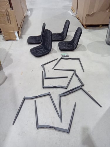 4PK VASAGLE Dining Room Chairs, Metal Frame, Adjustable Feet - Black - (Model-UKDC188B01) image 3