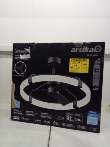 ARTIKA SUNNYVALE LED CEILING FAN, 2300 LUMEN - 28" - BLACK - (MODEL: 1806313 / 28FAN-SUVR-C1BL) image 2