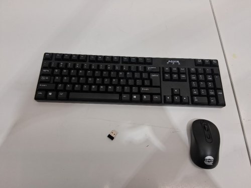Aqvin wireless keyboard and mouse combo - black (model: qk220-w) image 3