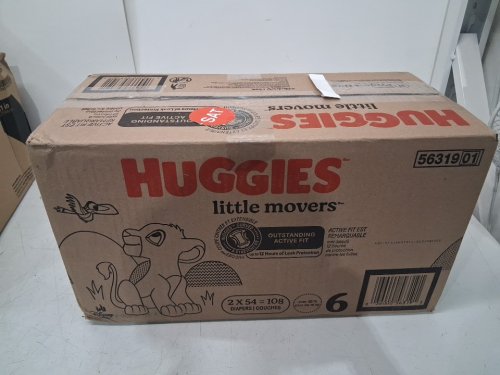108pk huggies little movers outstanding active fit disposable baby diapers - size 6 (35lb+) - disney baby lion king (style: 56319) image 2