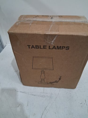2PK Farmhouse Table Lamps - 18.75" - BLACK image 2