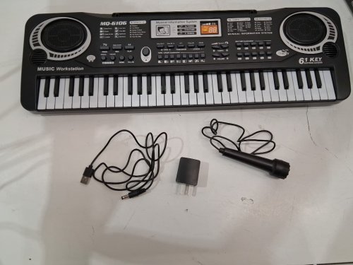 SEMART Electric Digital Piano Keyboard- 6.5" x 21"- black (model: mq-6106) image 2