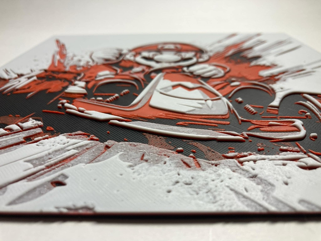 8"x8" 3D Printed - Mario cart - Nintendo- Textured Photo image 2