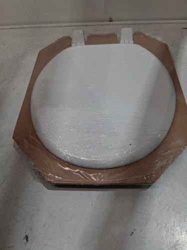 BEMIS ELONGATED ENAMELED WOOD TOILET SEAT - 17" X 14" - WHITE (MODEL: 1400TTA 000) image 4
