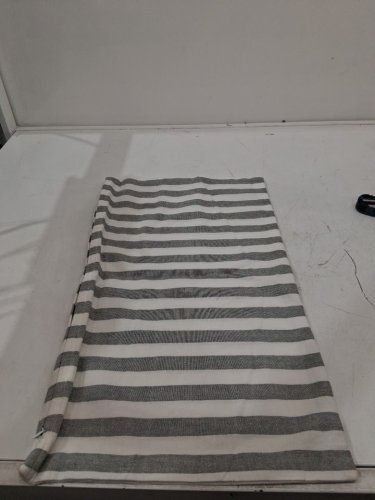 creative co-op pillow cover - 12" x 20" - white/grey - stripes (style: EC1200) image 2