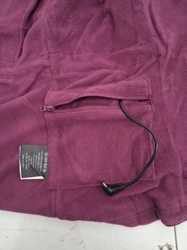 Woman's ORORO Heated Fleece Vest 2.0 with 4 Heating Zones - Medium - Midnight Purple image 6
