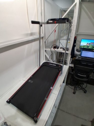 Walden Sports Easy Folding Electric Treadmill with LCD Screen - 1.5HP - 800W - 39" x 24" x 45.3" - Black/Grey (Model: F2800) image 4