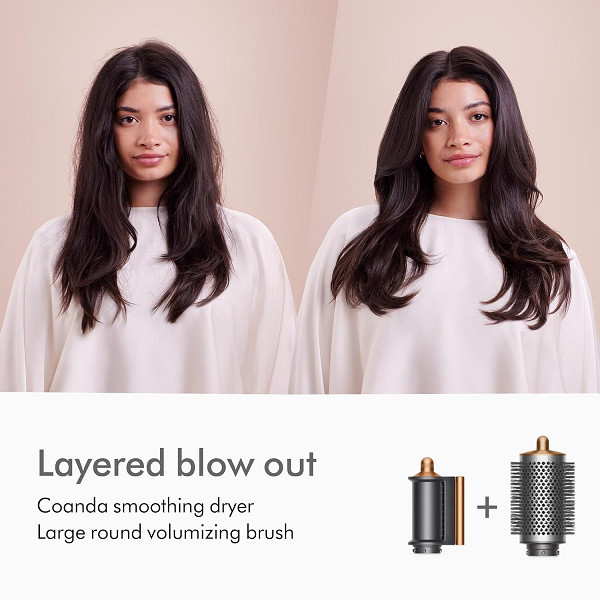 8pc dyson airwrap complete long diffuse multi hair styler with storage case - copper/nickel (model: hs05). image 5