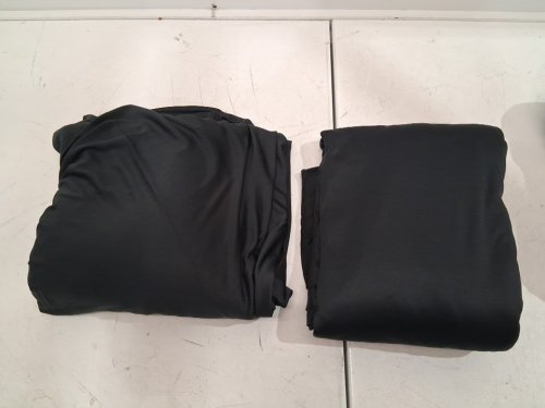 (2 PANEL) wrinkle free photography backdrop curtains - 60"w x 13.5ftl - black image 2