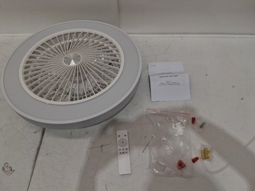 powrol low profile flush mount ceiling fan with lights and 6 wind speeds - 19" - 3000K to 6000K  - white image 4
