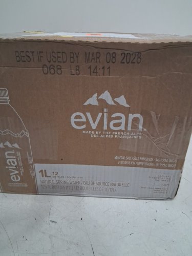 12PK EVIAN NATURAL SPRING WATER BOTTLES limited edition 200 years young - 1L/EACH image 3