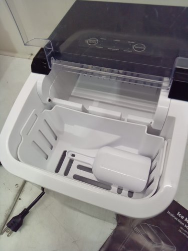 Countertop Ice Maker with Handle and scoop - 26lb - black (model: wbj-10a) image 5