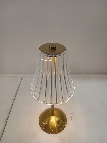 2PK LED Cordless Table Lamp, 3 Color Stepless Dimming - 11.8" - GOLD/CLEAR image 4