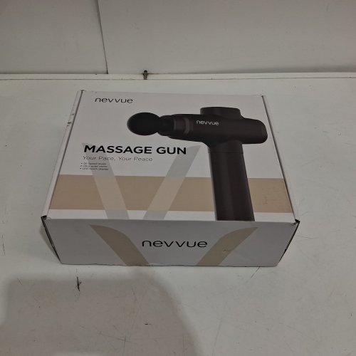 nevvue Massage Gun and Deep Tissue Massager - 6 Attachment Heads - 30 speed levels - black (model: v-wmg04) image 2