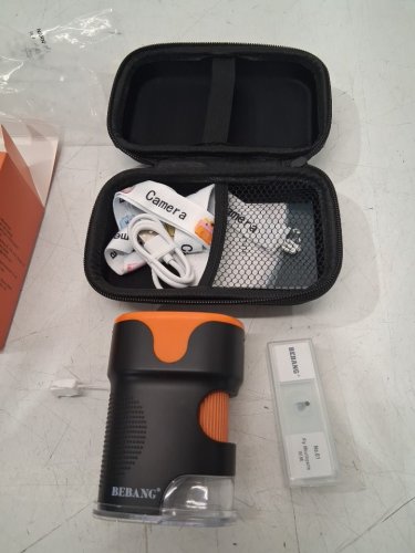 bebang mini 4k Handheld rechargeable Microscope for Kids - 10000x magnification/2" screen - orange/black (model: tw001) image 3