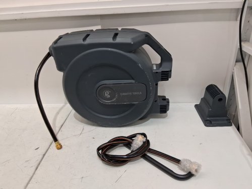 Giraffe Tools Wall Mounted retractable Garden Hose Reel - 1/2" x 100ft - Dark Grey (MODEL: AW3012us-mb) image 3