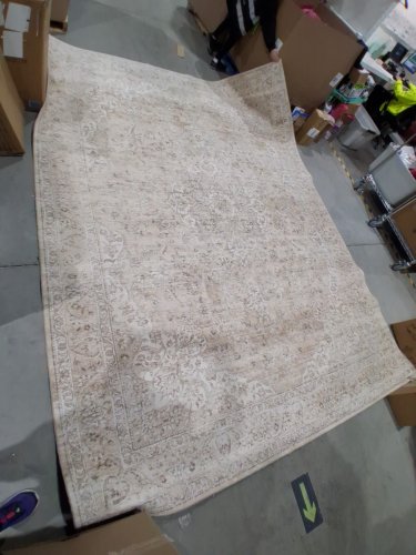 distressed vintage-style area rug - 9FT X 12FT - BROWN/BEIGE image 2
