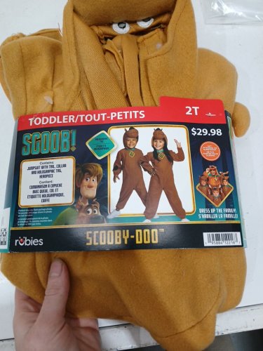 2PC UNISEX KID'S RUBIES SCOOBY DOO SCOOB! COSTUME - 2T - BROWN image 2
