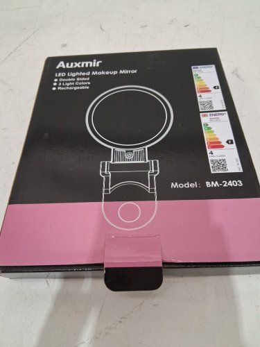 AUXMIR LED LIGHTED DOUBLE-SIDED MAKEUP MIRROR - 1X/20X MAGNIFICATION; 3 LIGHT COLORS (MODEL: BM-2403) image 2