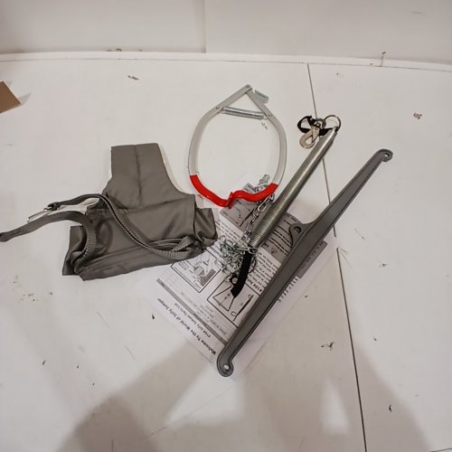 jolly jumper iconic baby jumper for doorway with saddle seat & adjustable height - 28lbs capacity - grey (model: ‎ZA-CDS-2866) image 2