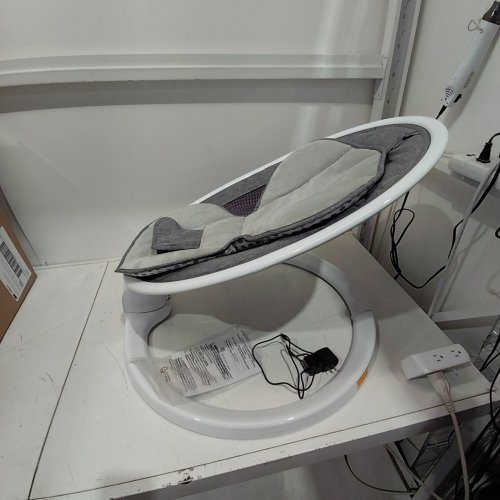 Munchkin Bluetooth Enabled Lightweight Baby Swing with Natural Sway in 5 Ranges of Motion and remote - white/grey - (model: 21330) image 2