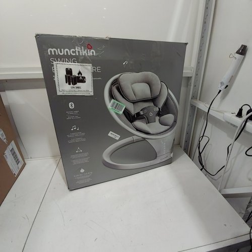 Munchkin Bluetooth Enabled Lightweight Baby Swing with Natural Sway in 5 Ranges of Motion and remote - white/grey - (model: 21330) image 5