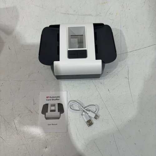 rechargeable dual mode AUTOMATIC CARD SHUFFLER - white/black (MODEL: M1) image 2